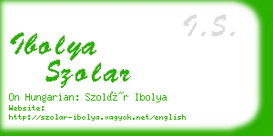 ibolya szolar business card